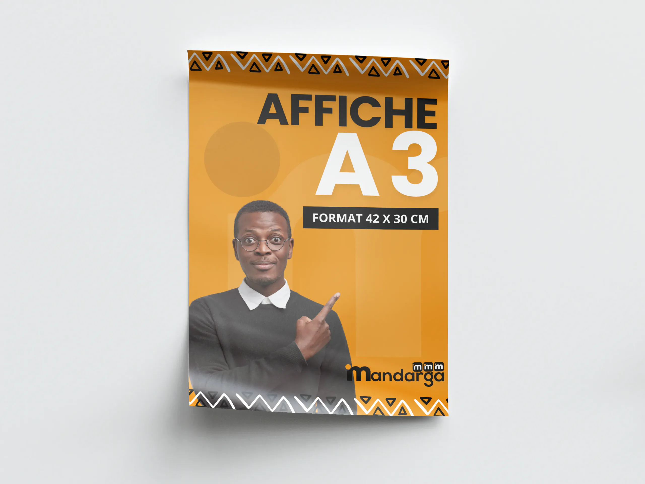 Affiche A3 Recto simple (42x30 cm) - Couché brillant 135-170g