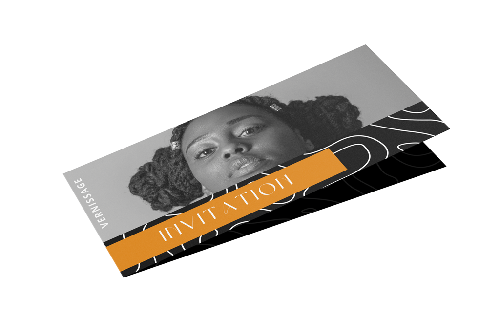 Carton d'invitation / Faire-part 2 volets format DL (21 x 10cm) – Image 2