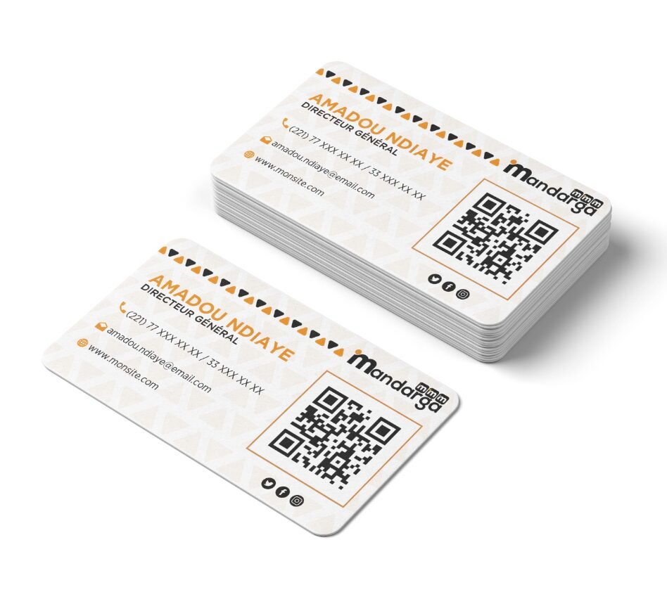 Carte de visite Recto simple coins arrondis (8,5 x 5,4cm)