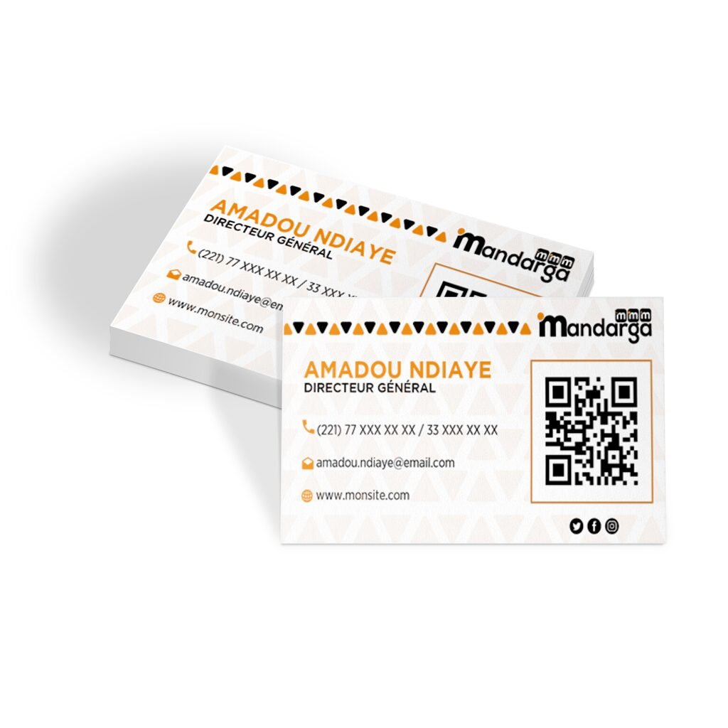Carte de visite Recto simple coins droits (8,5 x 5,4cm)