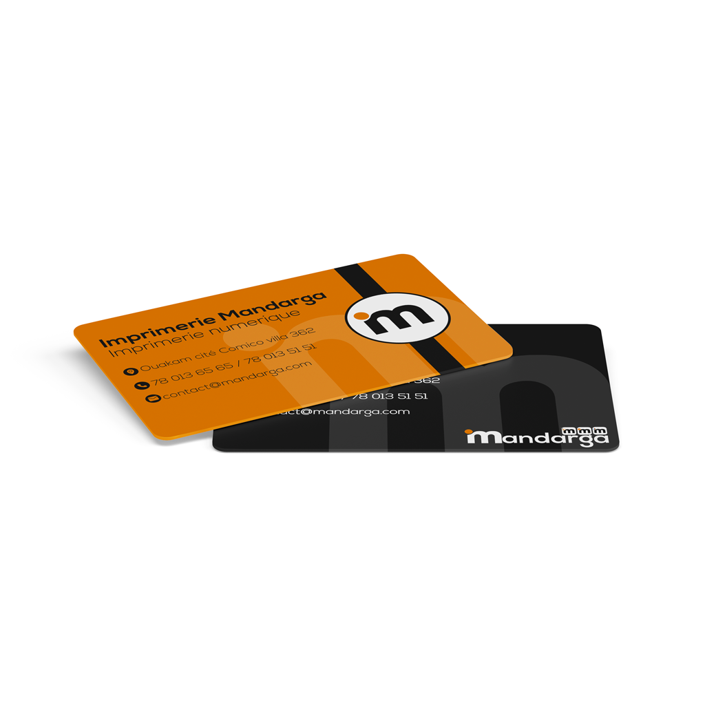 Carte PVC personnalisée Recto-verso coins arrondis (8,5 x 5,4cm)