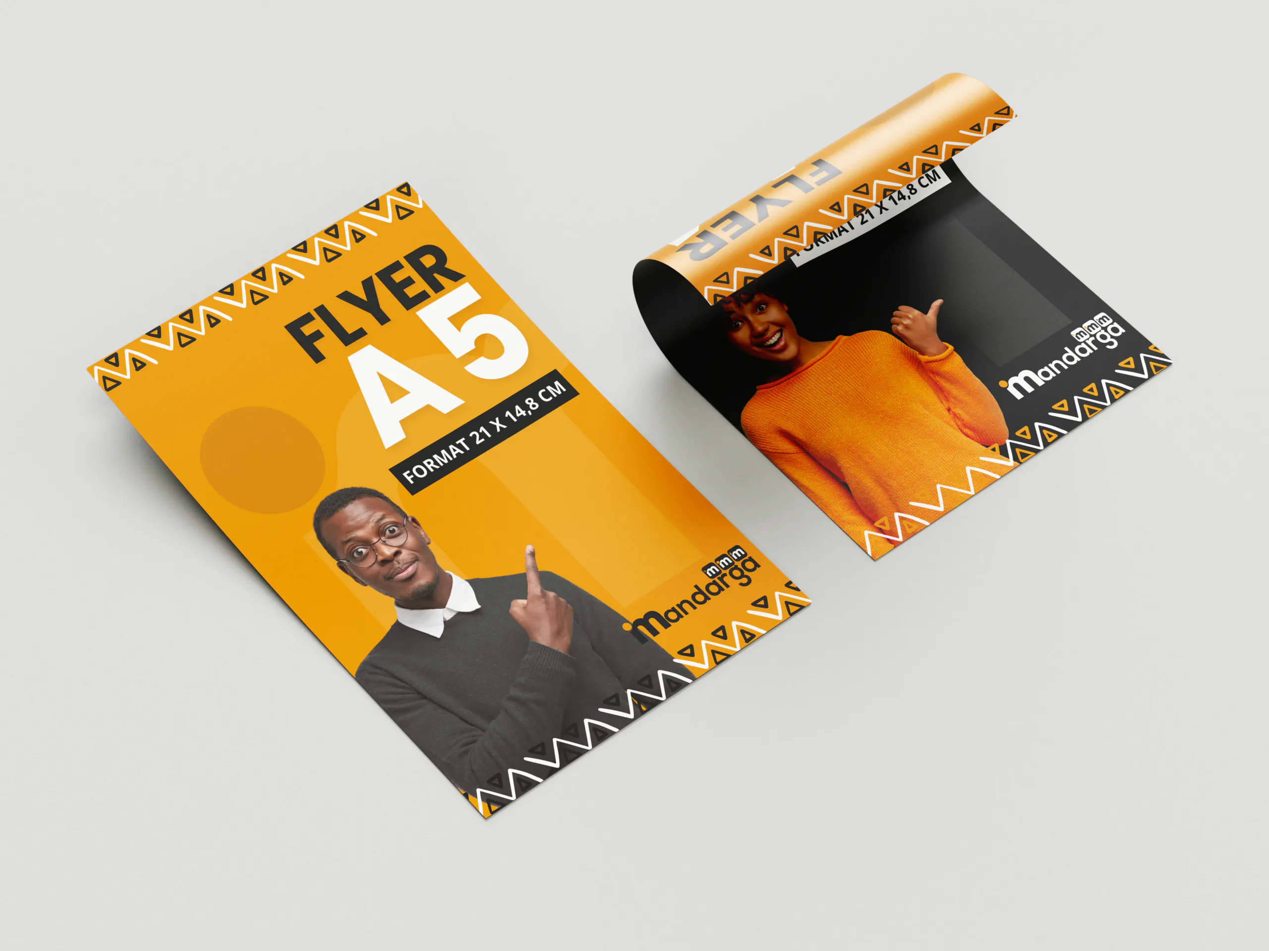 Flyer A5 14,8 × 21 cm - Recto verso 135g - 170g