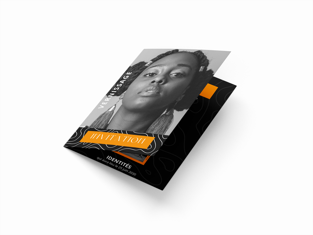 Carton d'invitation / Faire-part 2 volets format A5 350g (14,8 x 21 cm) – Image 2