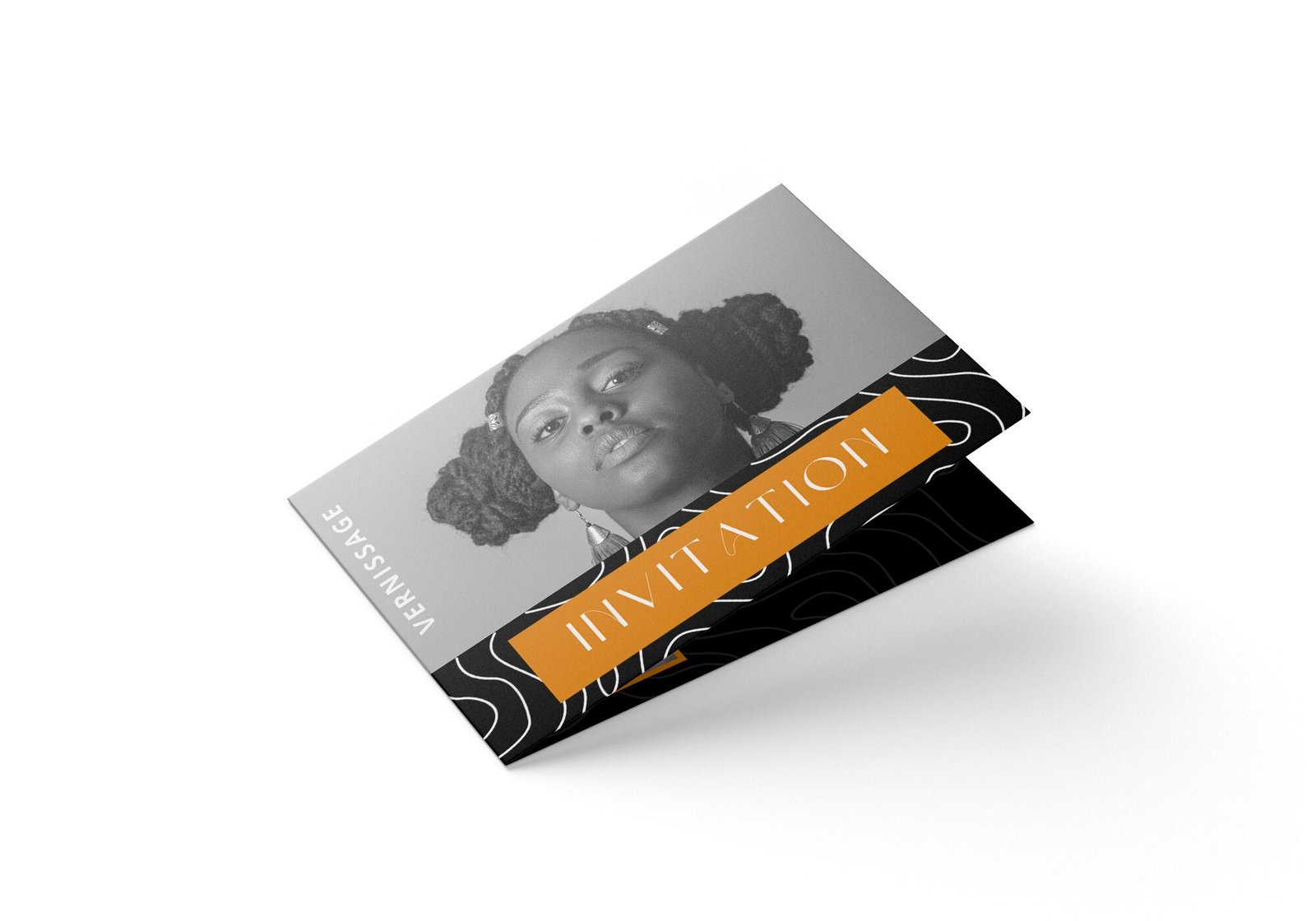 Carton d'invitation / Faire-part 2 volets format A5 350g (14,8 x 21 cm)